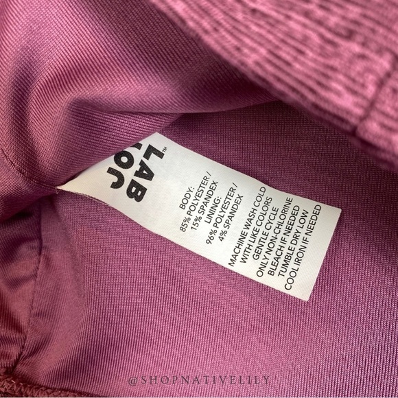 JoyLab Women’s Performance Long Line Mini Striped Sports Bra Sz Small, Purple - Picture 6 of 7